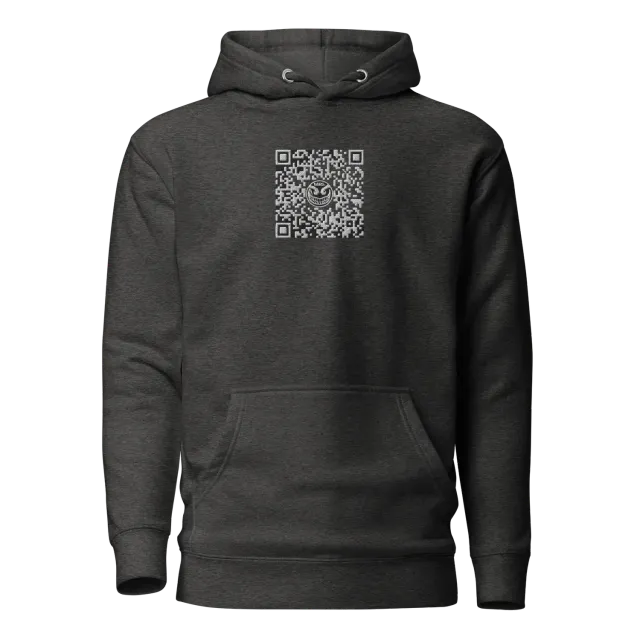 Razel QR Code hoodie geborduurd zwart S-3XL