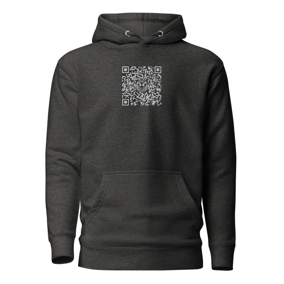 Razel QR Code hoodie geborduurd zwart S-3XL