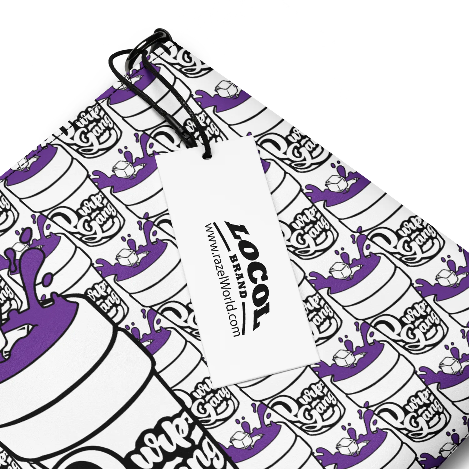 Razel Purp Gang Double Cup schoudertas zwart leer