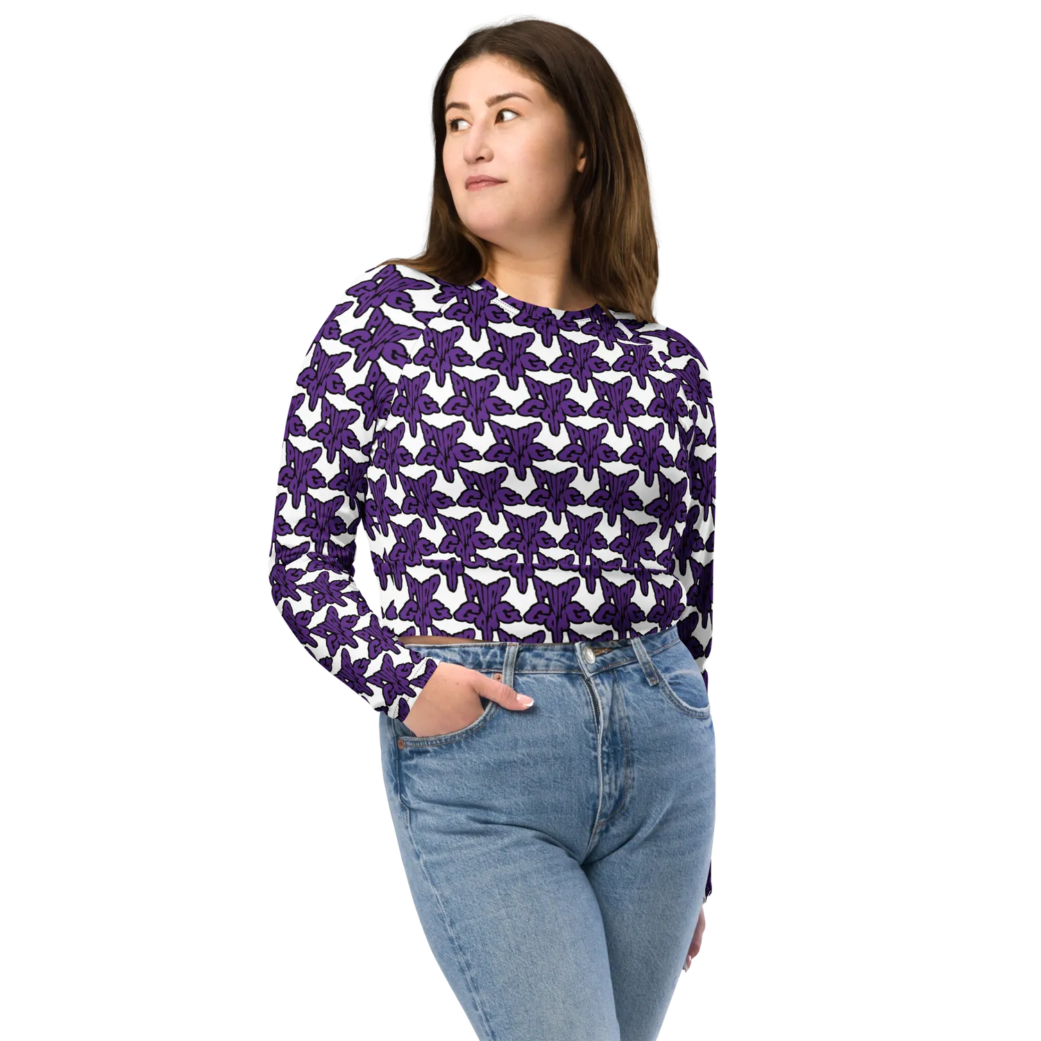 Razel Purp Gang Rock Star croptop lange mouwen