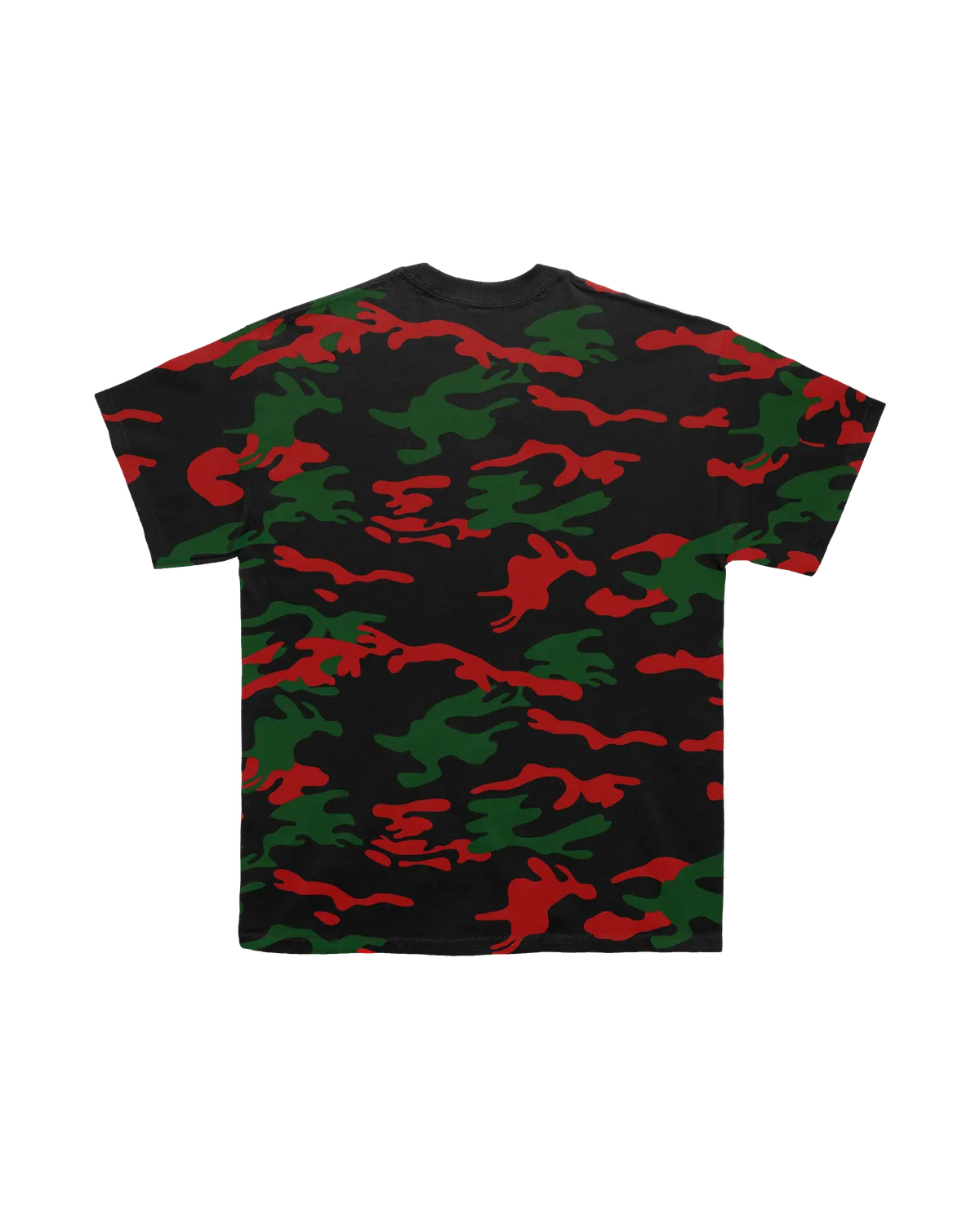 Tribe Called Quest Camo T-shirt zwart rood groen