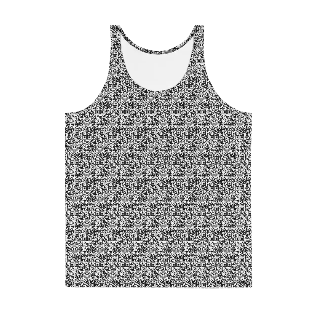 Razel Face QR Code tanktop heren stretch