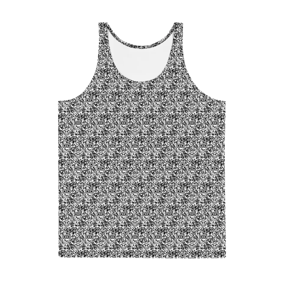 Razel Face QR Code tanktop heren stretch