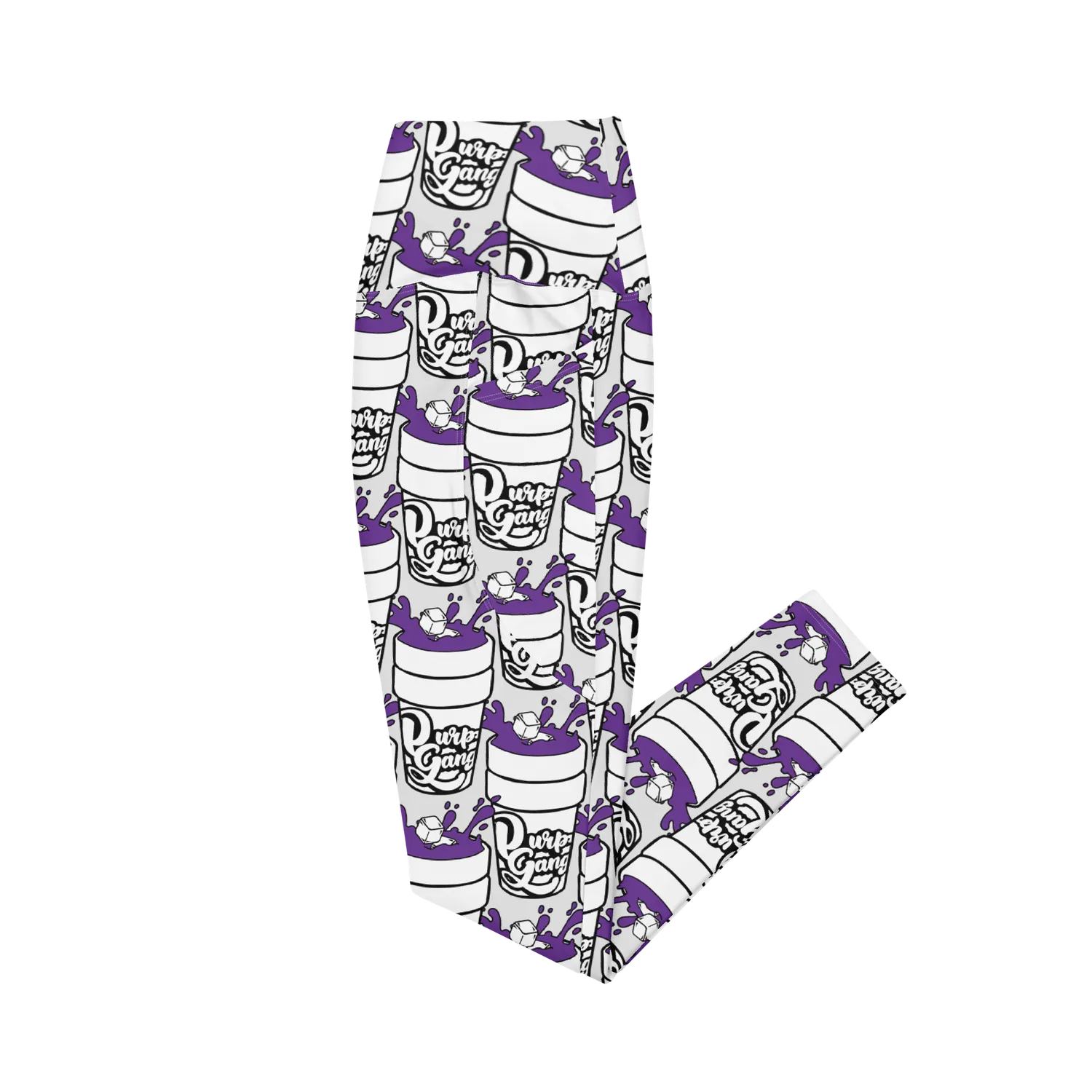 Razel Purp Gang Double Cup Legging zakken high-waist