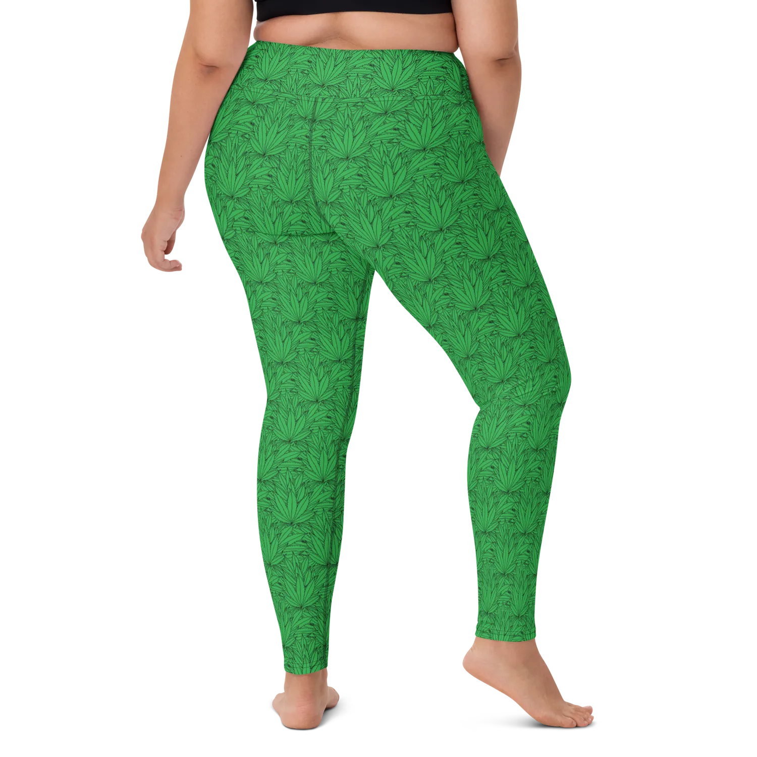 Razel Marijuana Tree Star legging hoge taille zwart