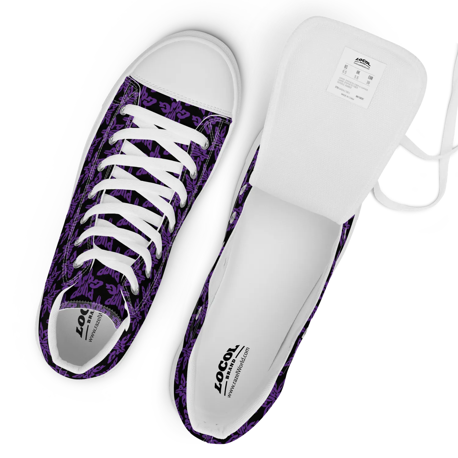 Razel Purp Gang Rock Star high-top sneakers canvas