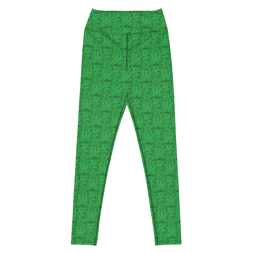 Razel Marijuana Tree Star legging hoge taille zwart