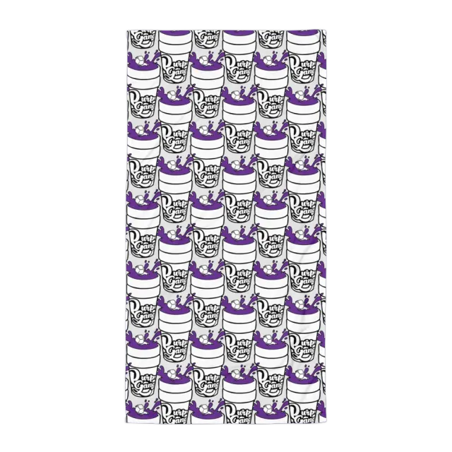 Razel Purp Gang Double Cup Motif handdoek 76x152 katoen
