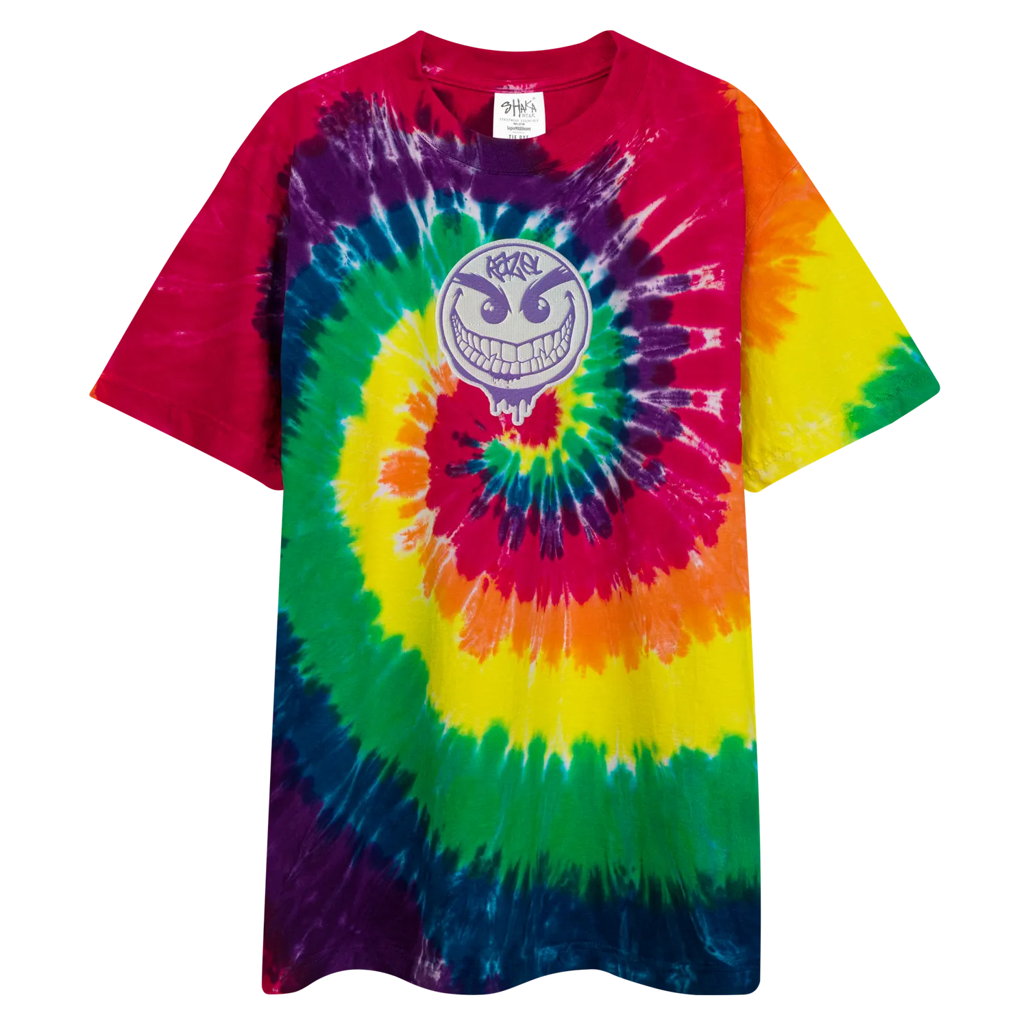 Razel Drip Face oversized tie-dye T-shirt katoen