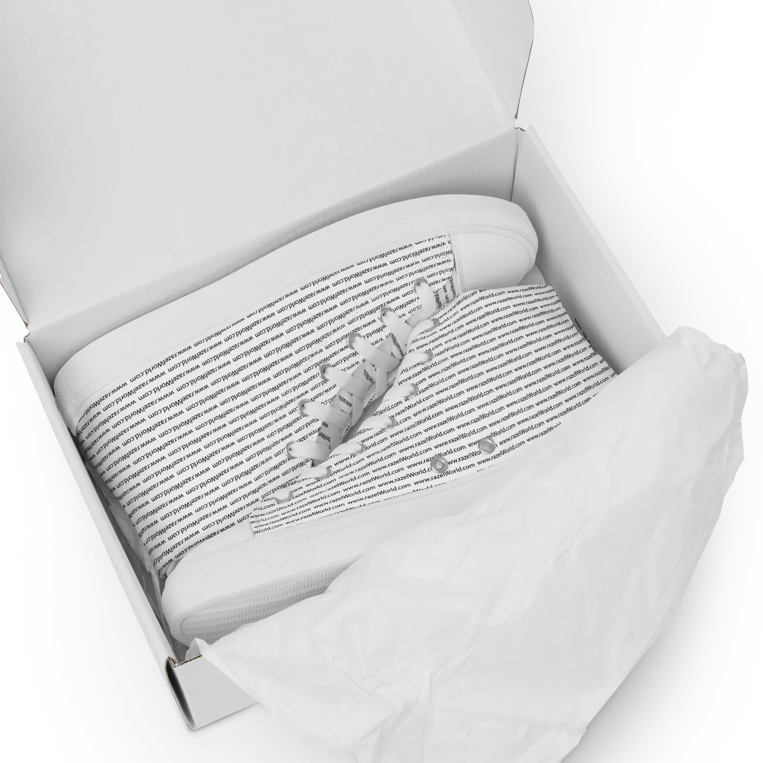 Razel High Top sneakers canvas zwart-wit
