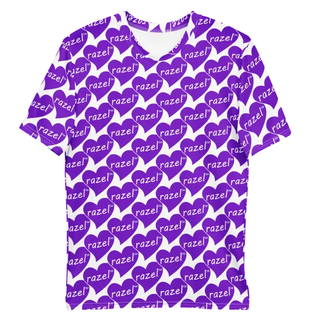 Razel Purple Hearted Motif Tee T-shirt regular