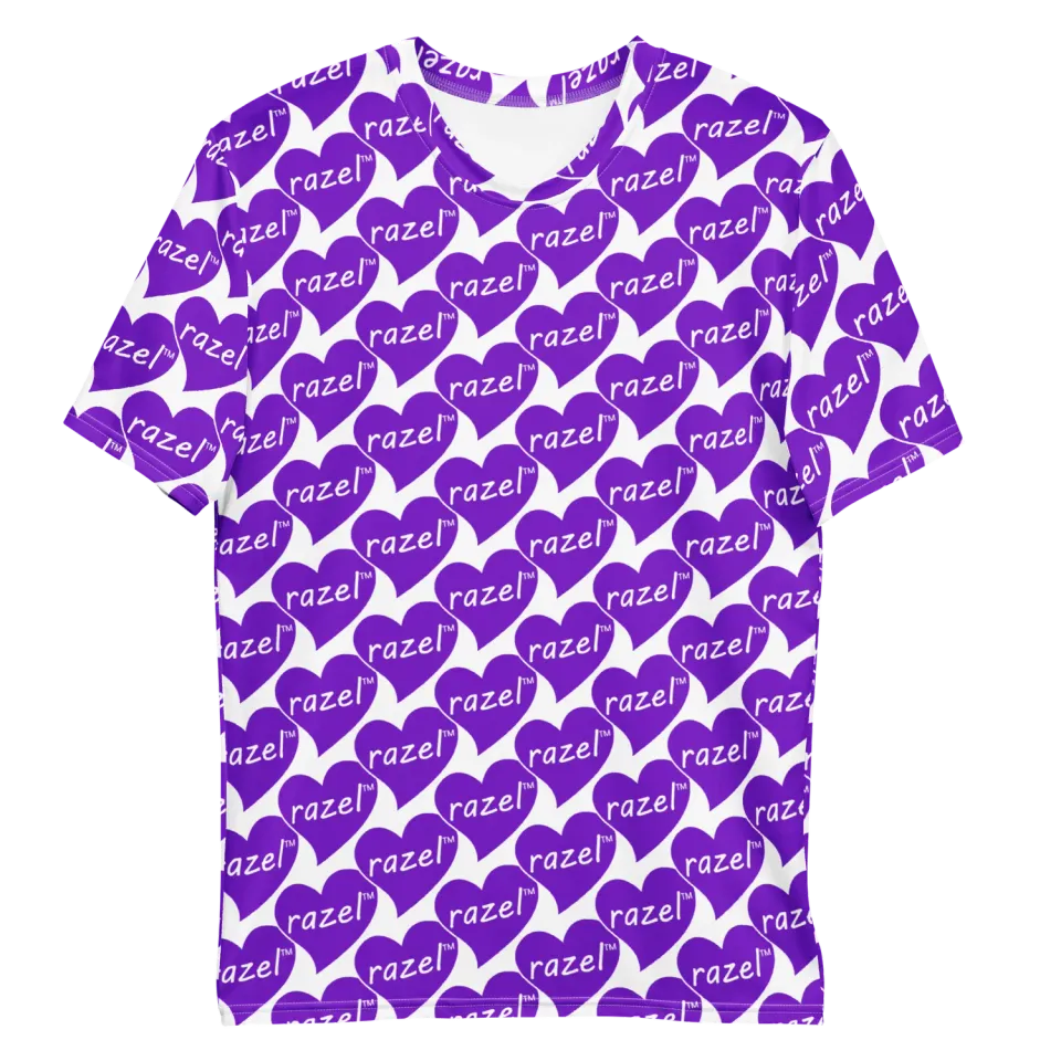 Razel Purple Hearted Motif Tee T-shirt regular
