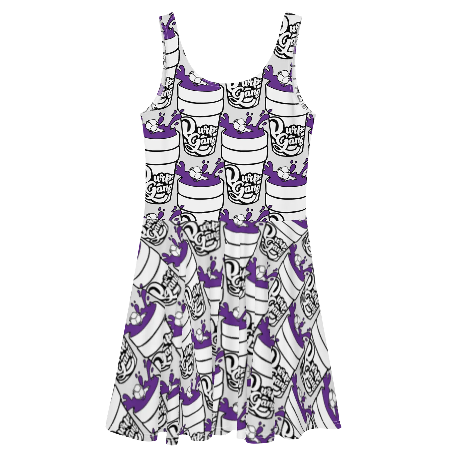 Razel Purp Gang Double Cup Sun Jurk Double Cup Motif wijd