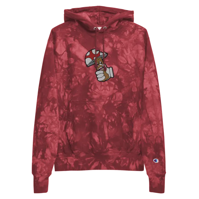 Razel Boom Bite Champion tie-dye hoodie zwart geborduurd
