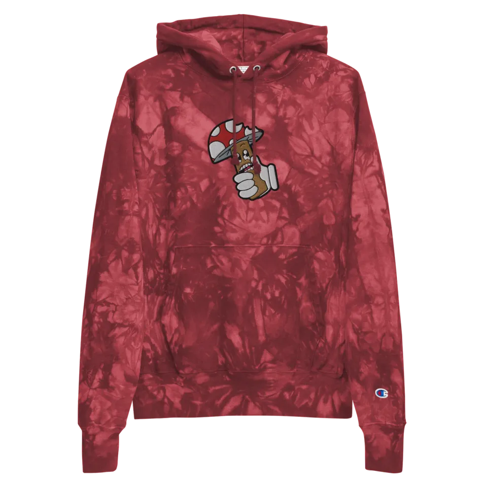 Razel Boom Bite Champion tie-dye hoodie zwart geborduurd