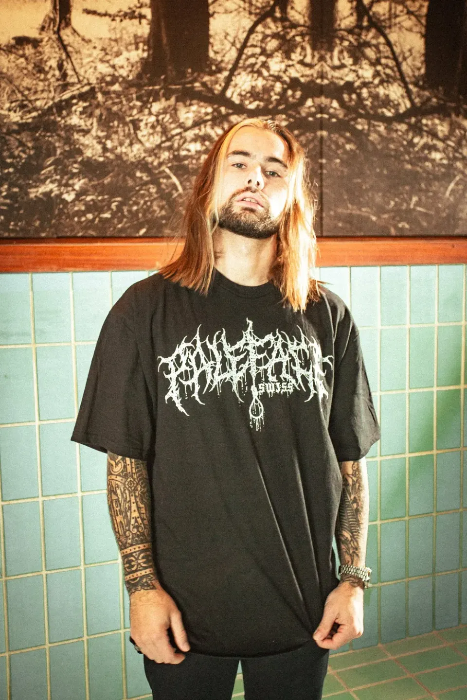 Paleface Swiss The Pentagram shirt zwart katoen