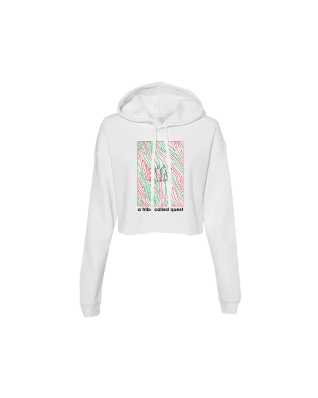 Tribe Called Quest ATCQ Line Art hoodie wit cropped dames