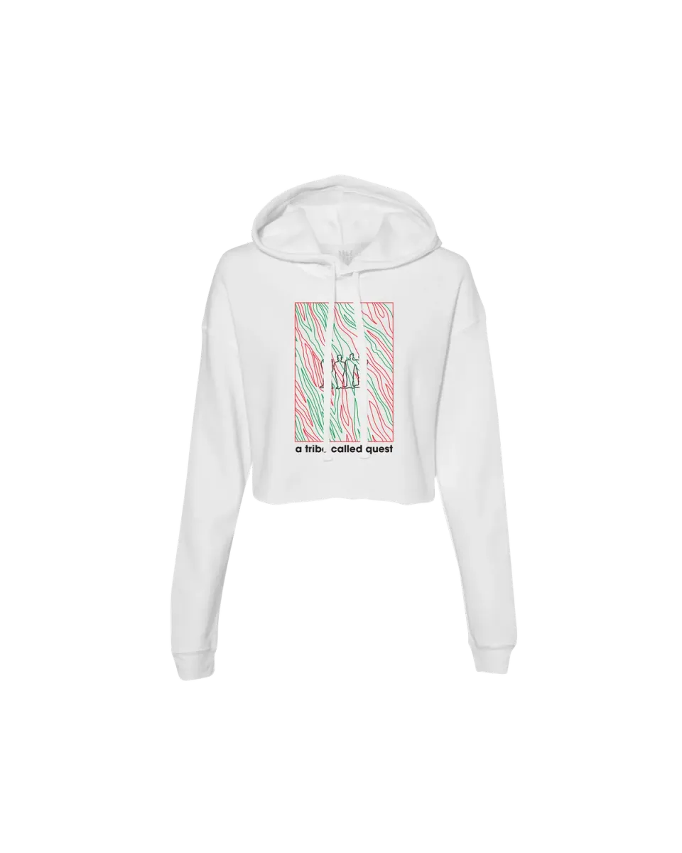 Tribe Called Quest ATCQ Line Art hoodie wit cropped dames
