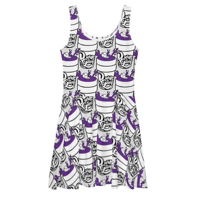 Razel Purp Gang Double Cup Sun Jurk Double Cup Motif wijd