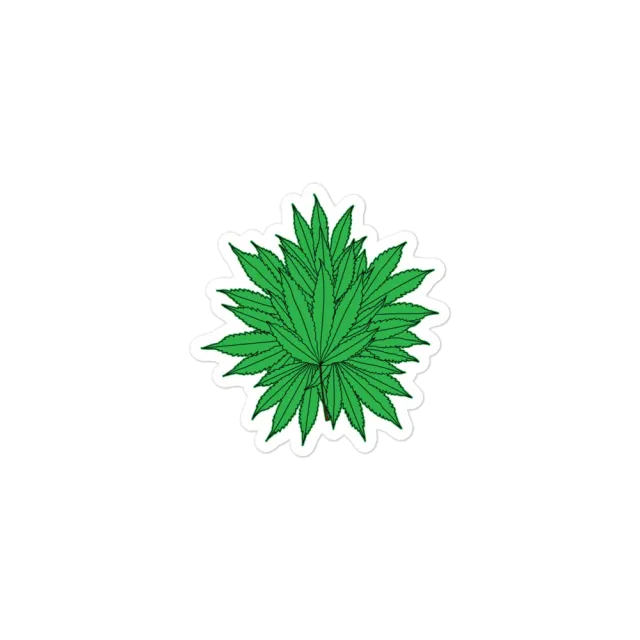 Razel Marijuana Tree Star sticker vinyl 3 maten