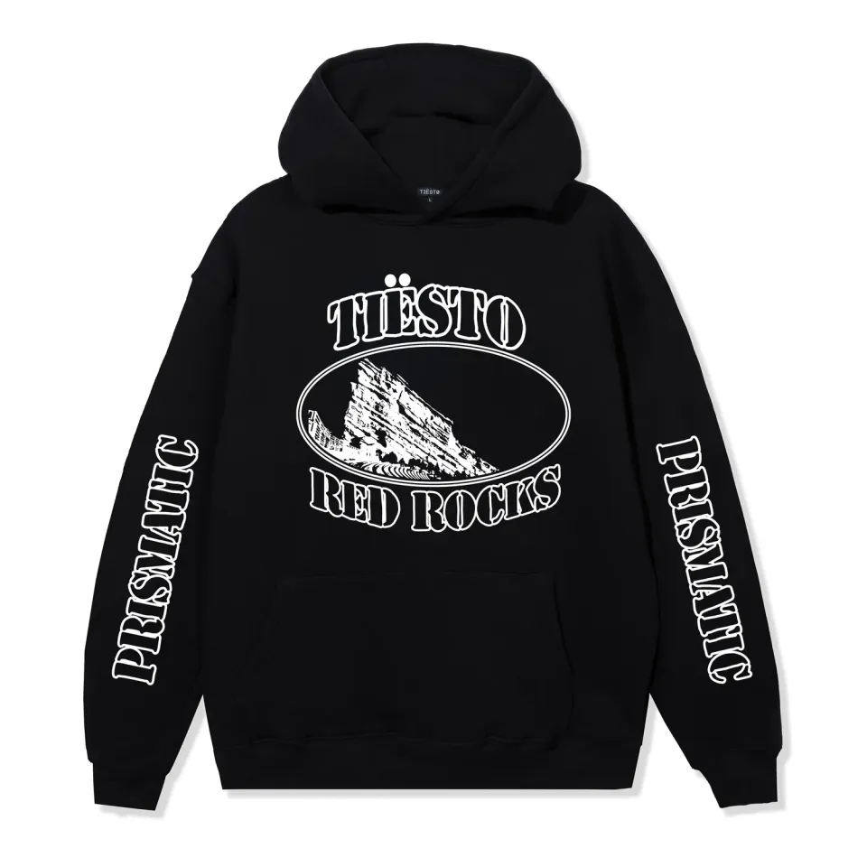 Tiësto Prismatic Red Rocks hoodie zwart oversized