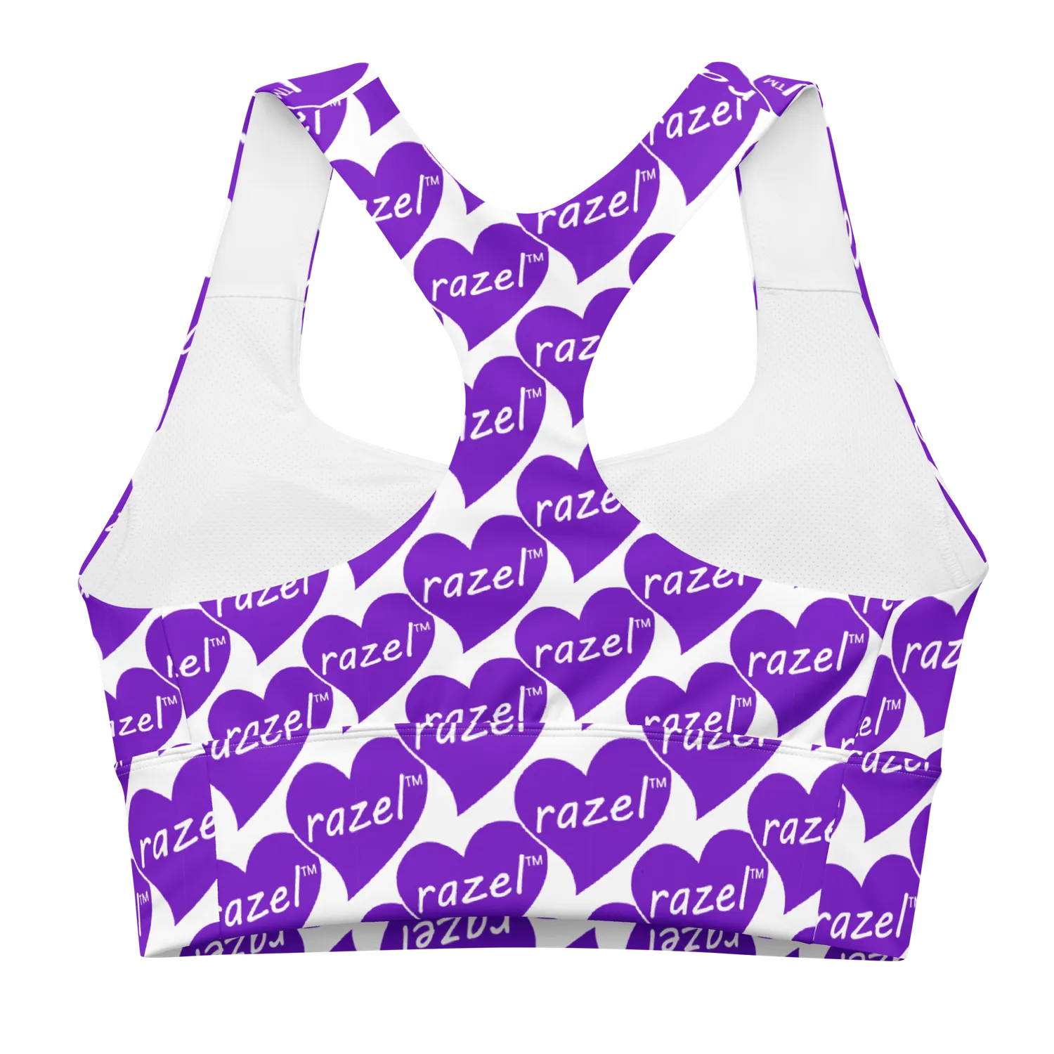 Razel Purple Hearted Motif Crop Top Sporttop