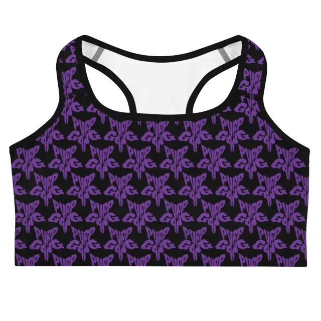 Razel Purp Gang Rock Star sport-bh zwart stretch