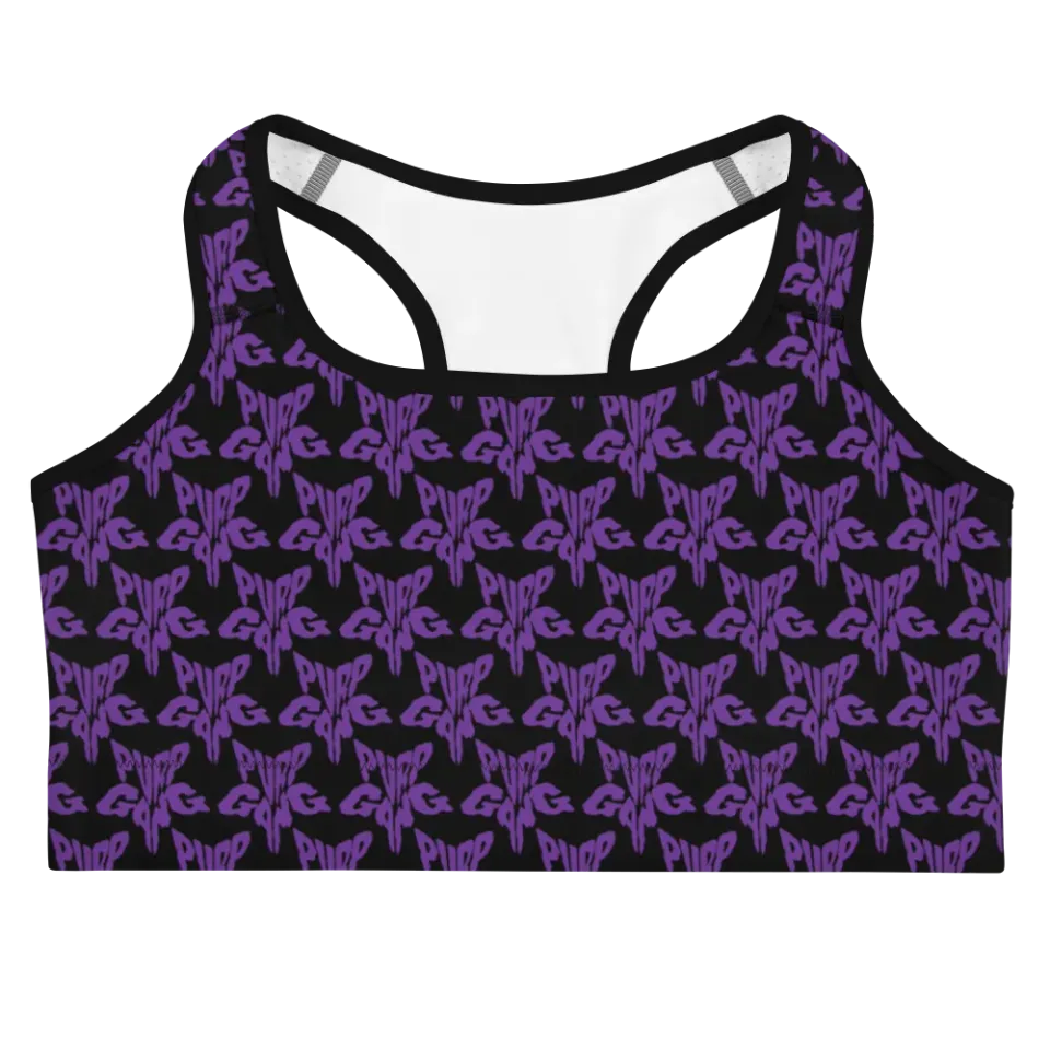 Razel Purp Gang Rock Star sport-bh zwart stretch