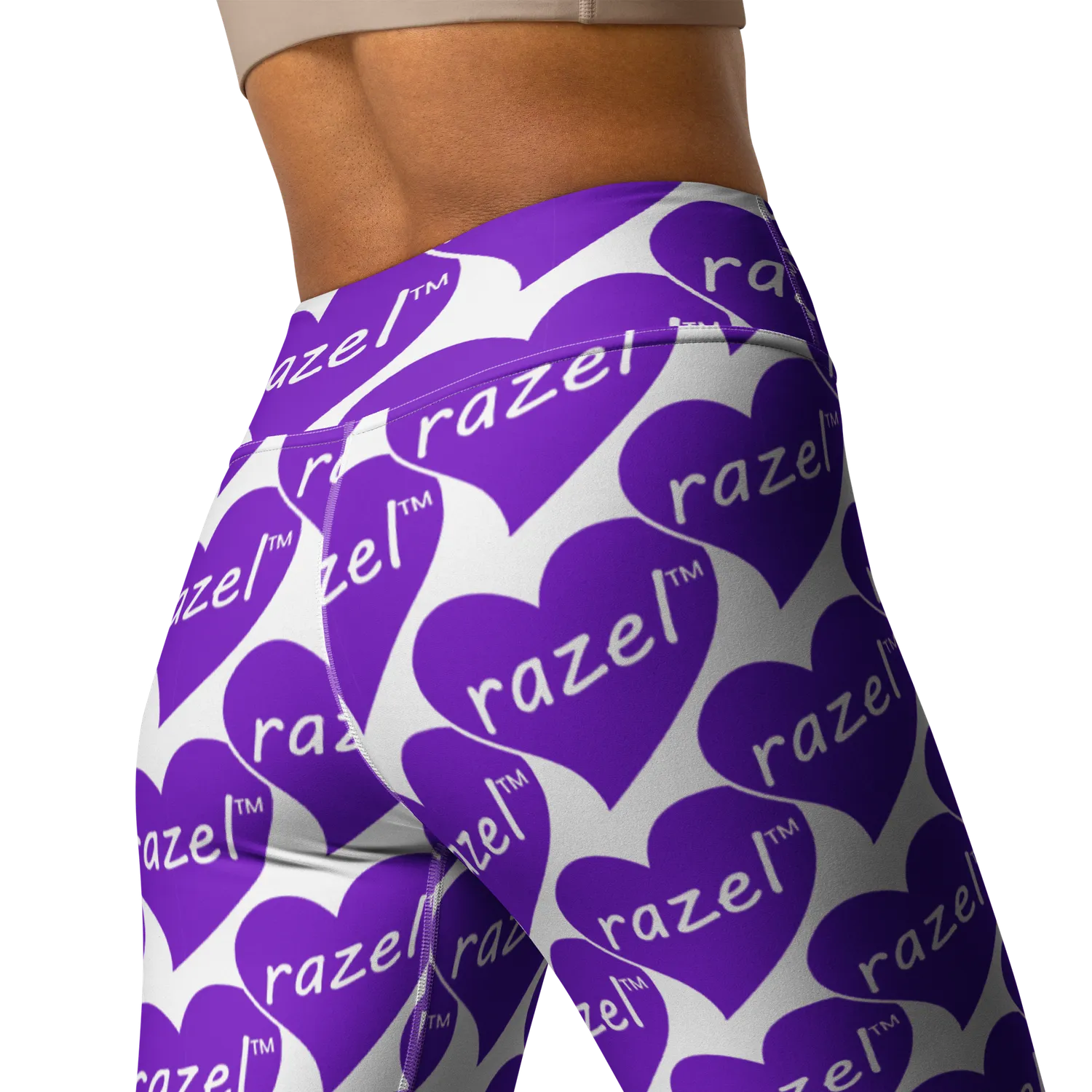 Razel Purple Hearted Legging Motif stretch