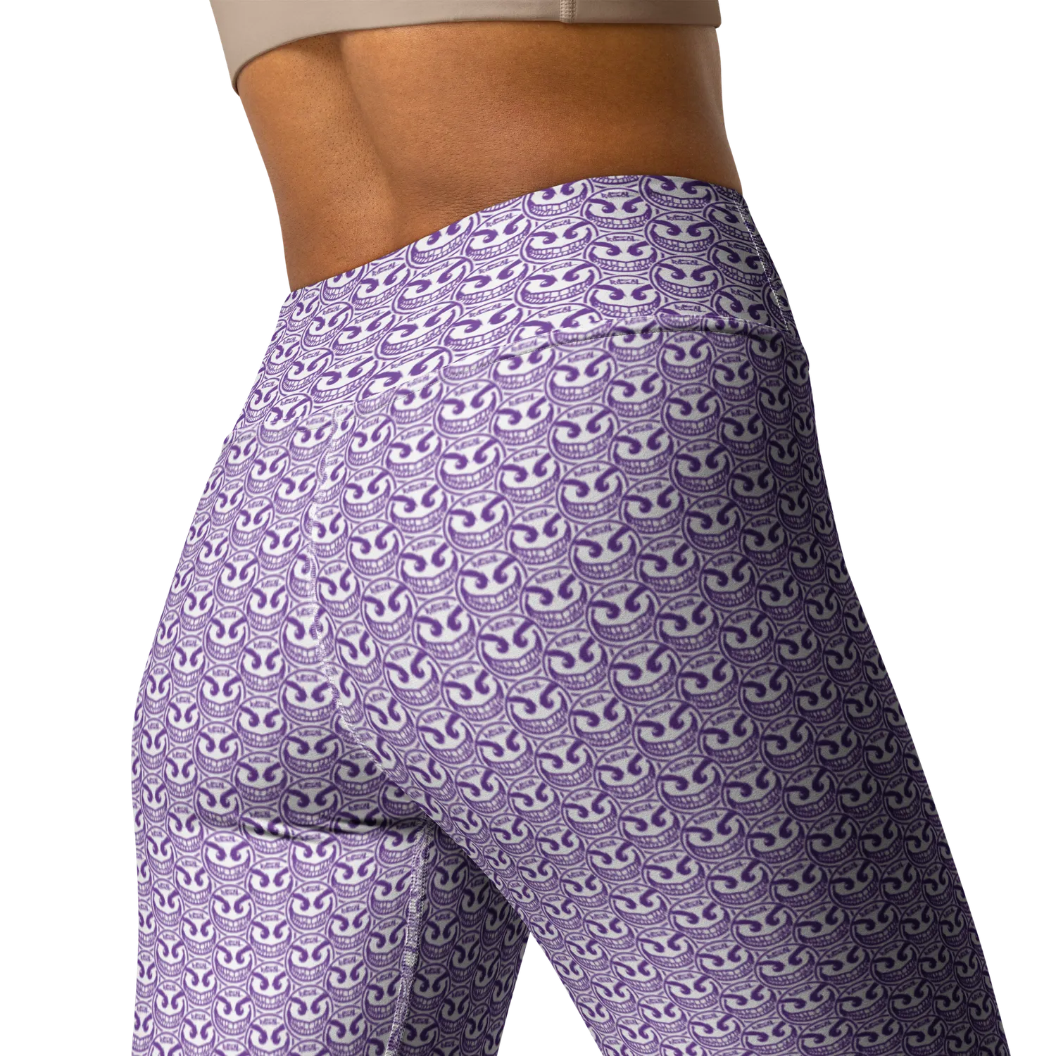 Razel Face Motif legging dames hoge taille stretch