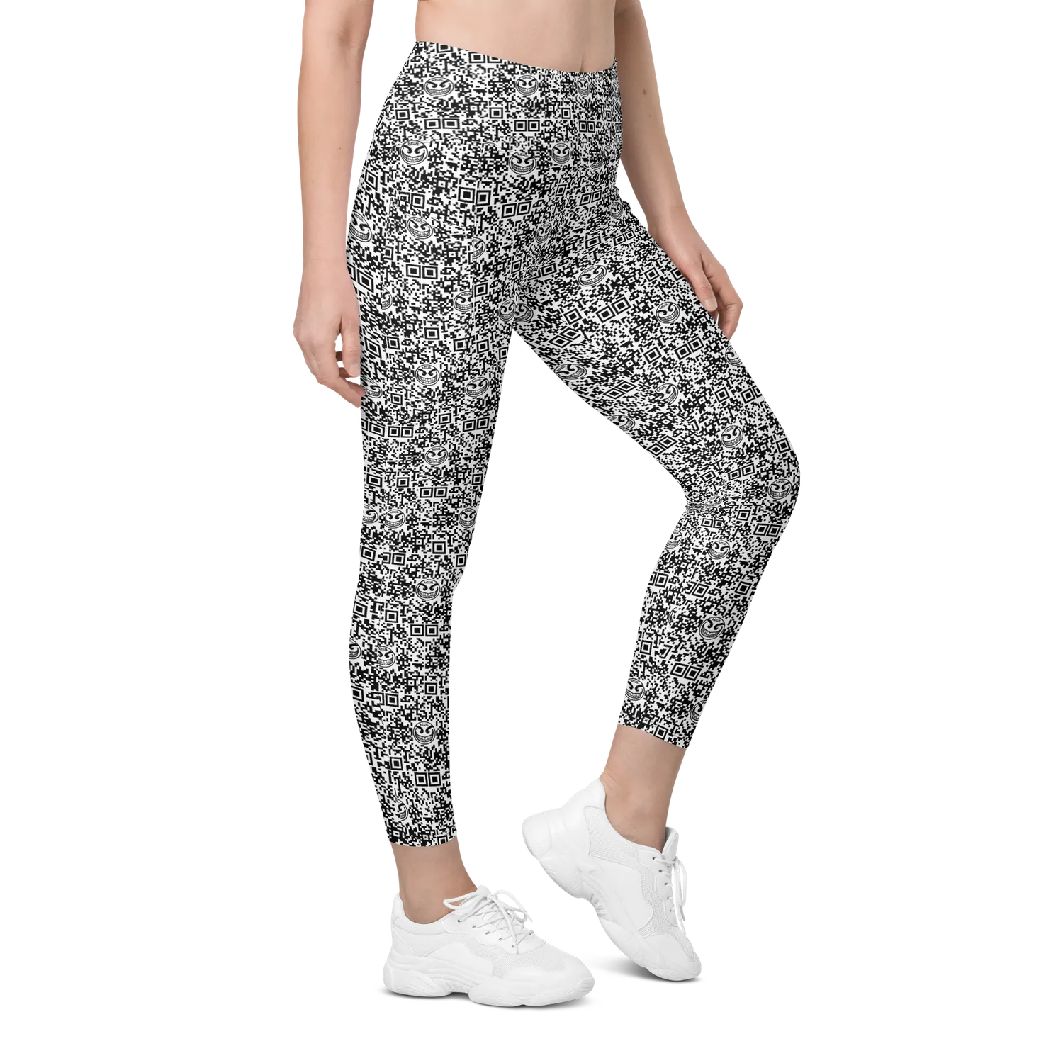 Razel Face QR Code Motif legging met zakken