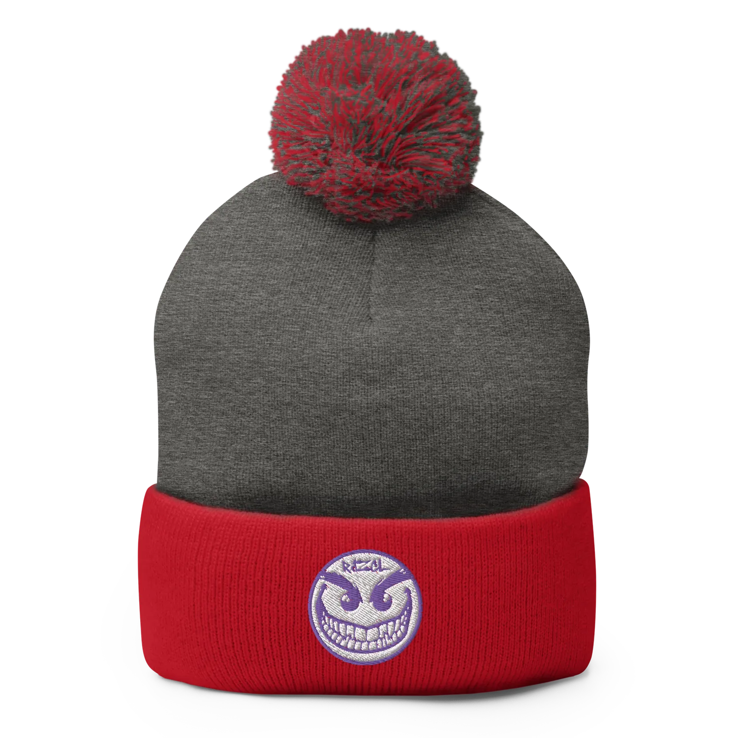 Razel Face Pom-Pom beanie muts met pompon zwart