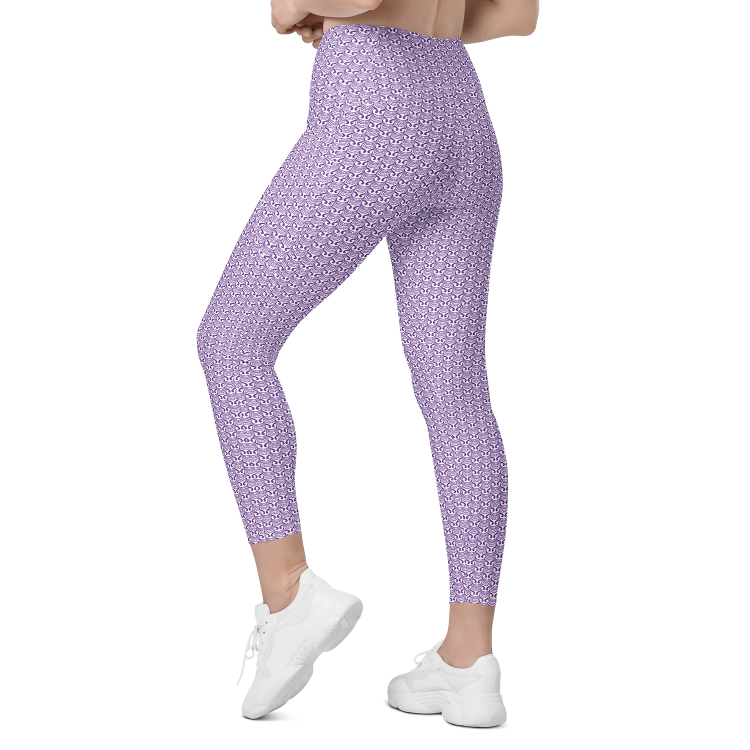Razel Face Motif Pocket legging met zakken high-waist