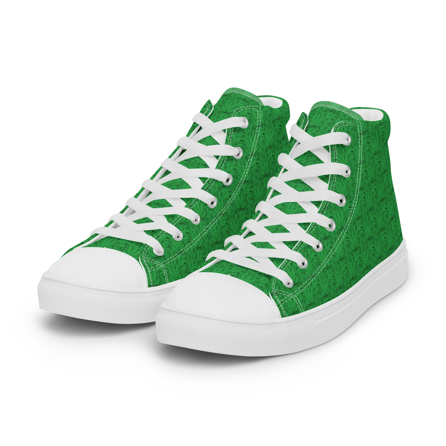 Razel Marijuana Tree Star Motif High Top Sneakers groen