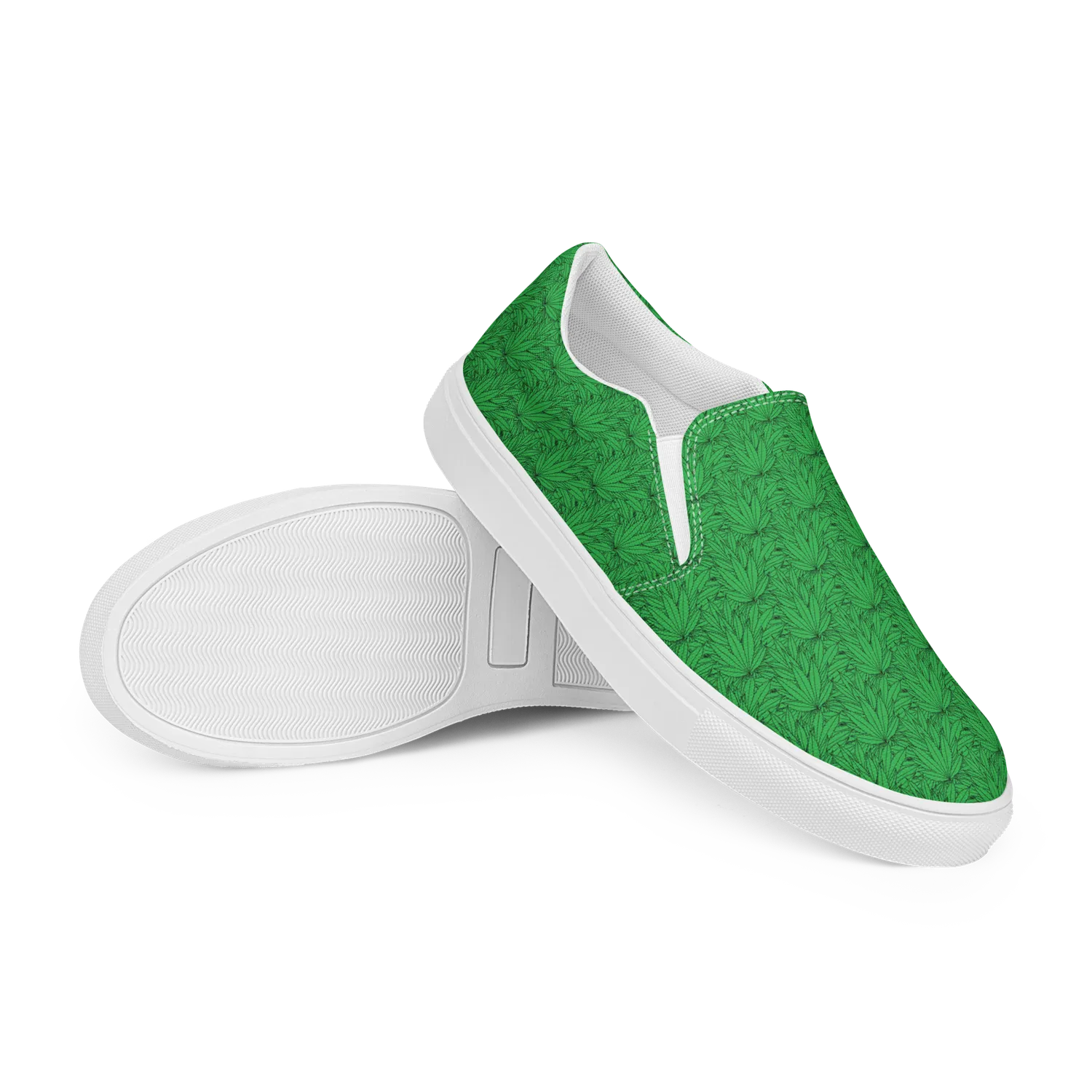 Razel Marijuana Tree Star Motif slip-ons 42,5 canvas
