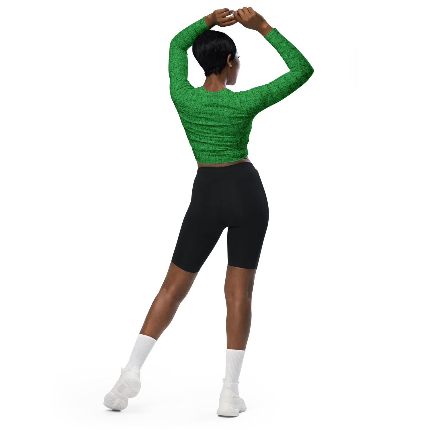 Razel Marijuana Tree Star crop top longsleeve UPF50