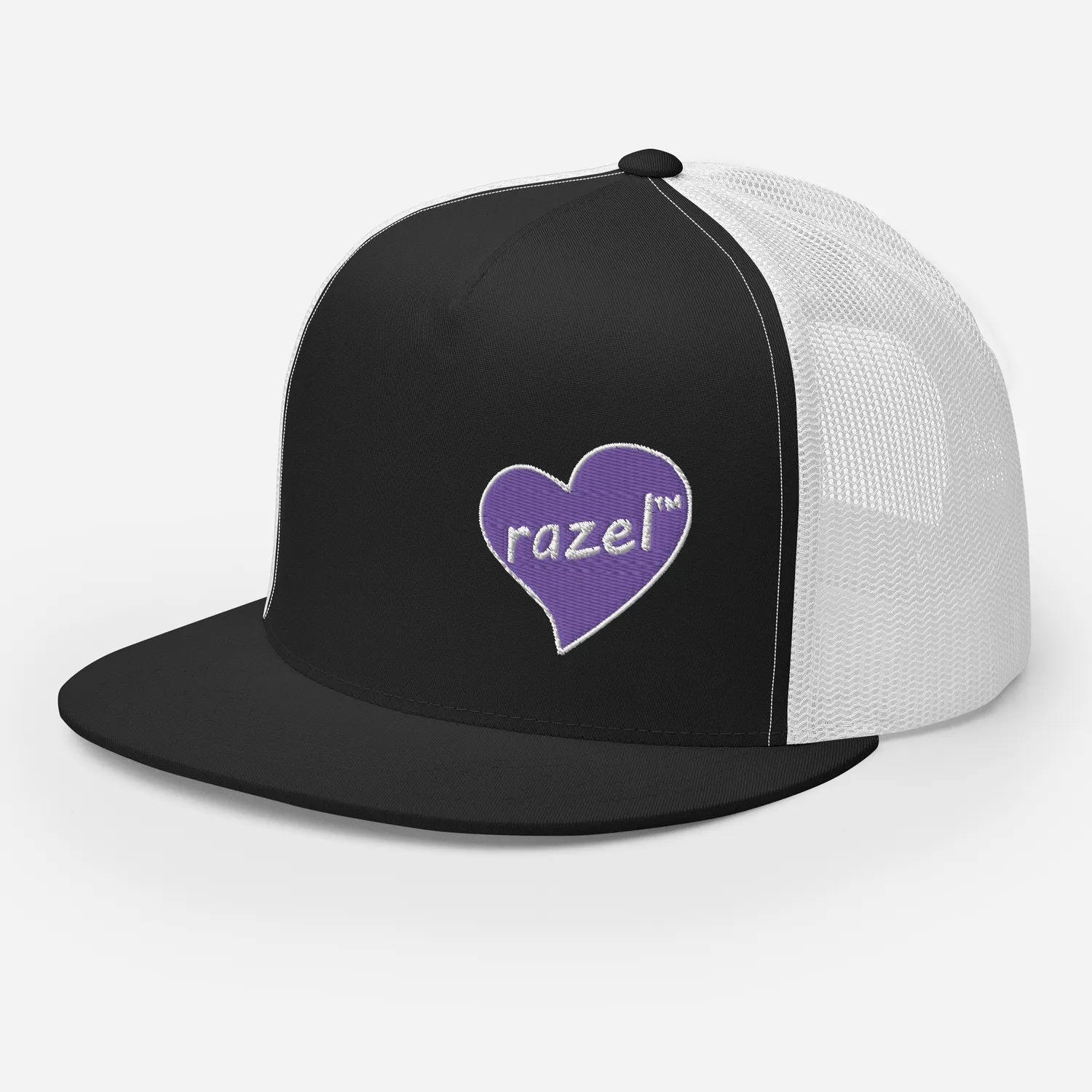 Razel Purple Hearted Trucker Pet zwart structured