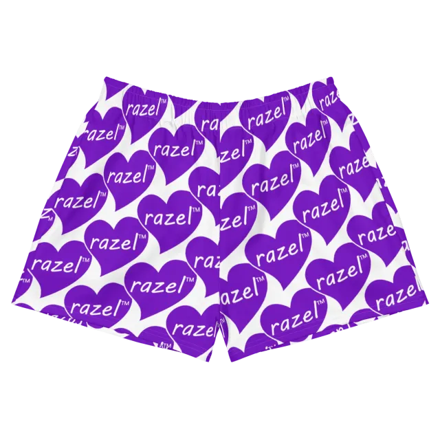 Razel Purple Hearted short dames gerecycled UPF50+