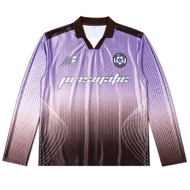 Tiësto Prismatic Voetbalshirt Lange Mouw Paars-Bruin