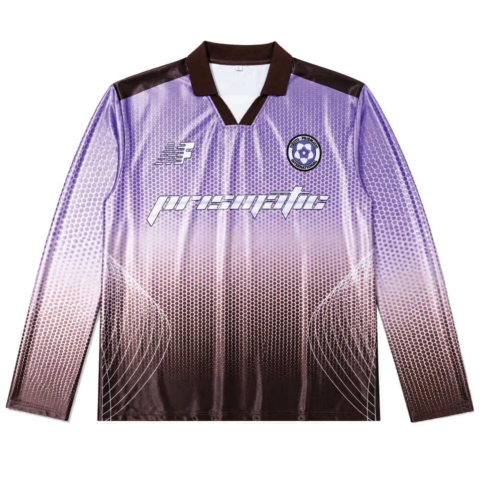 Tiësto Prismatic Voetbalshirt Lange Mouw Paars-Bruin