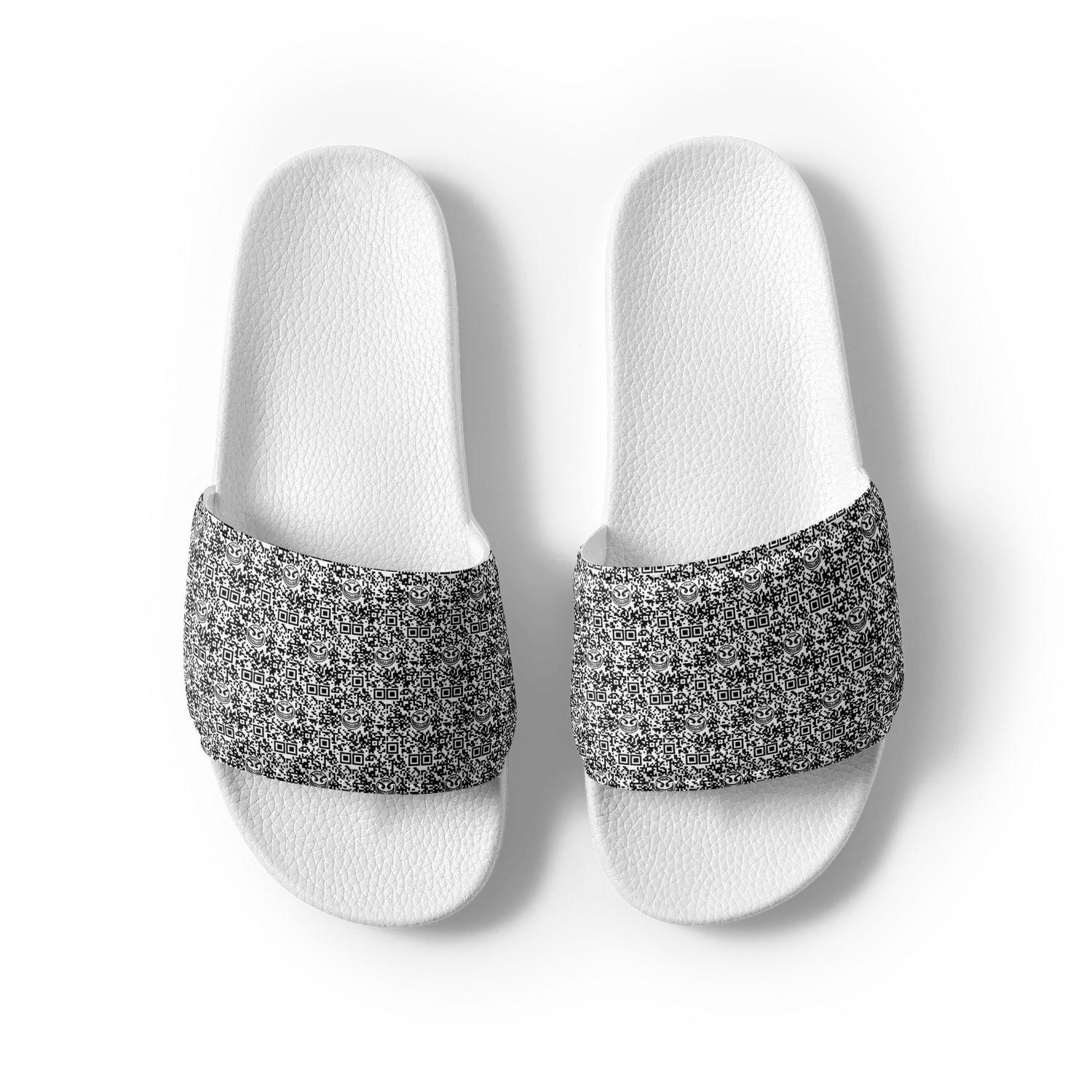 Razel Face QR Code slippers zwart bedrukt