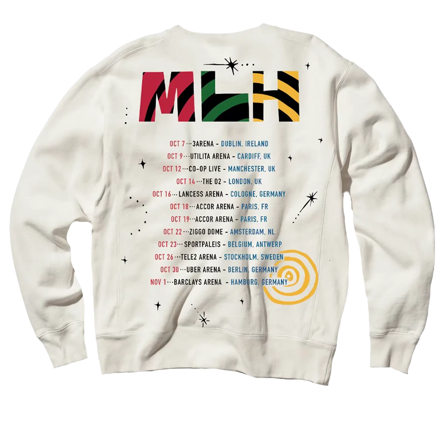 Lauryn Hill MLH x Fugees x YG Tour crewneck beige groen