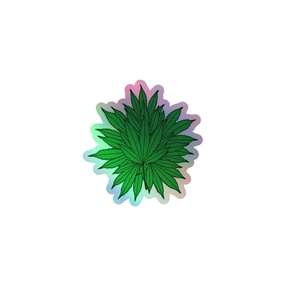 Razel Marijuana Tree Star Sticker Holografisch 7,6cm