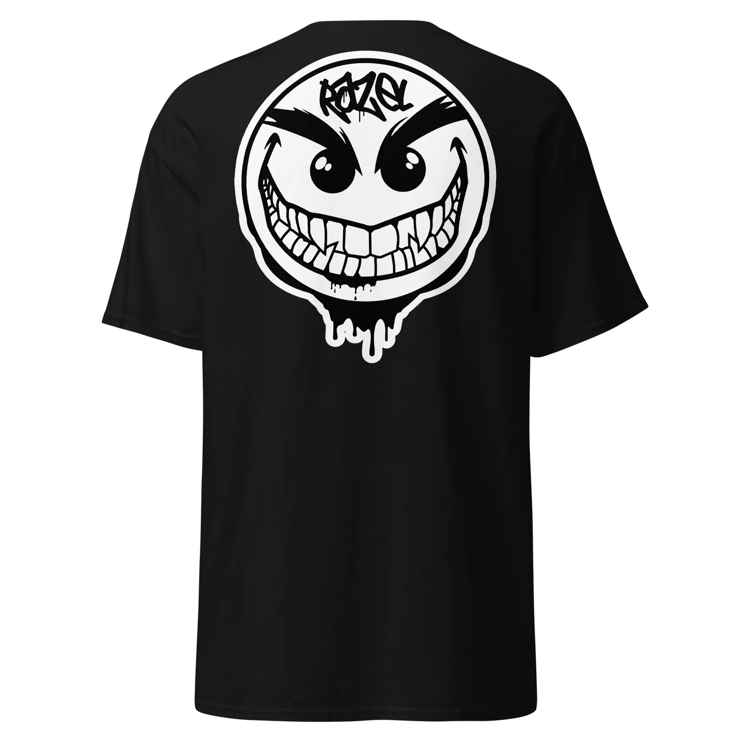 Razel Gang Drip Face t-shirt zwart katoen