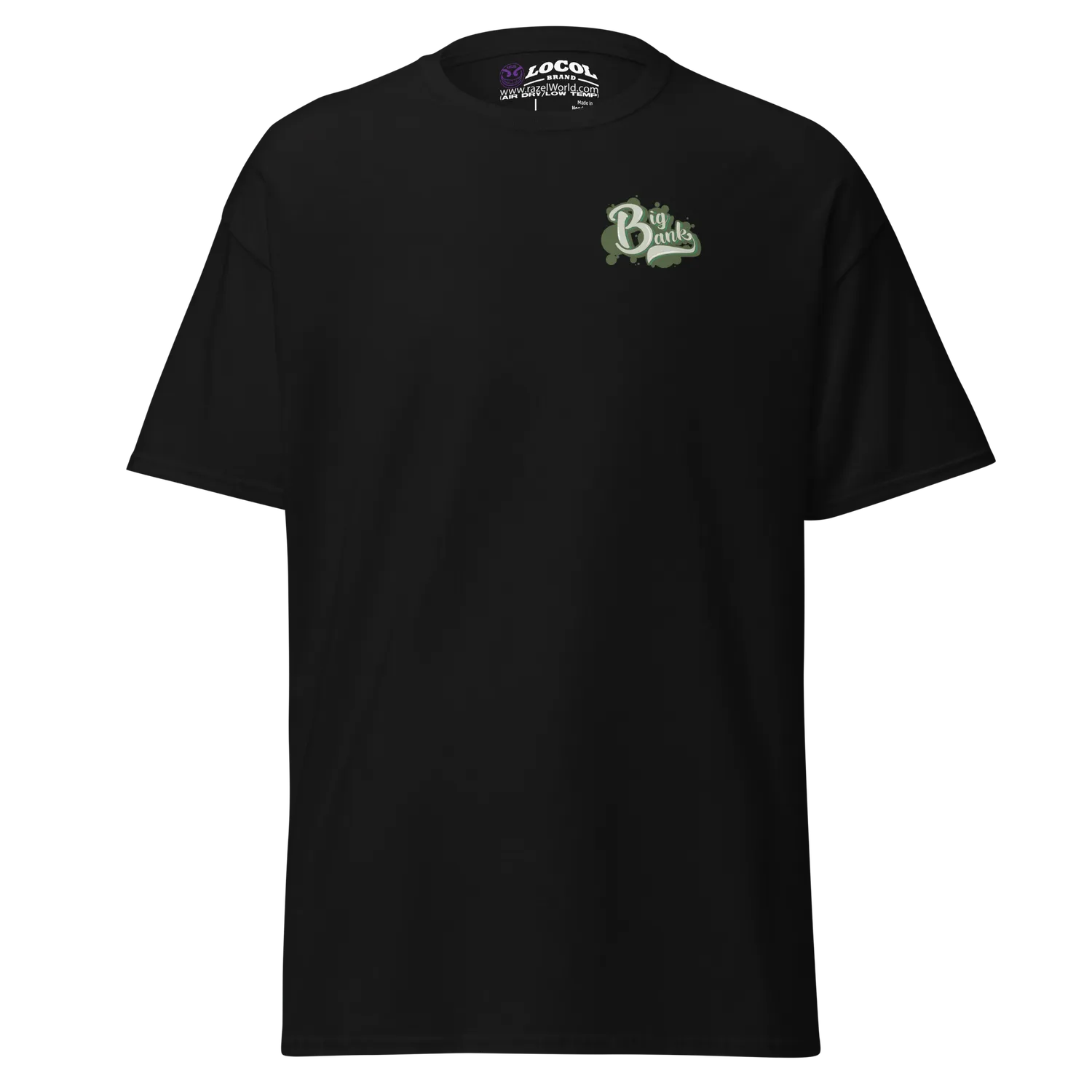 Razel Big Bank T-shirt zwart voor en achter print