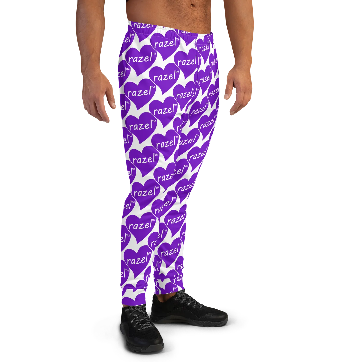 Razel Purple Hearted Motif joggingbroek heren slim fit