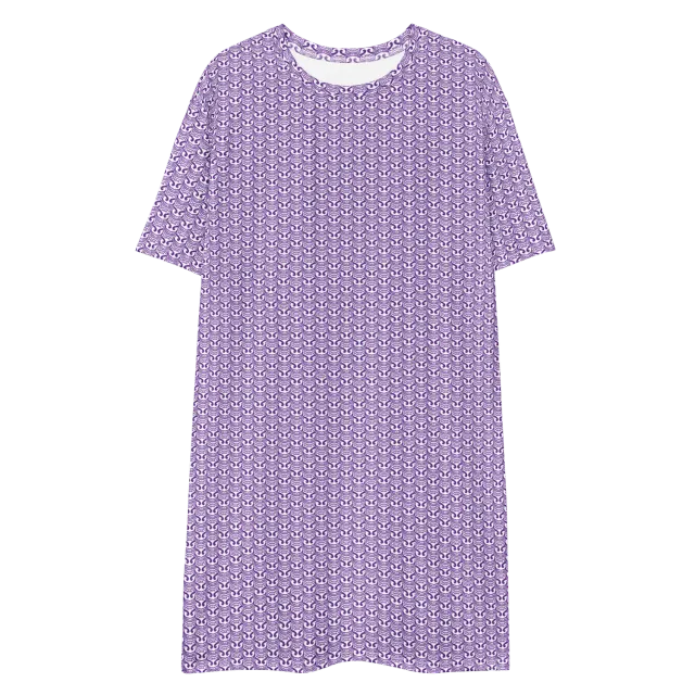 razel Face Motif T-shirt jurk oversize stretch