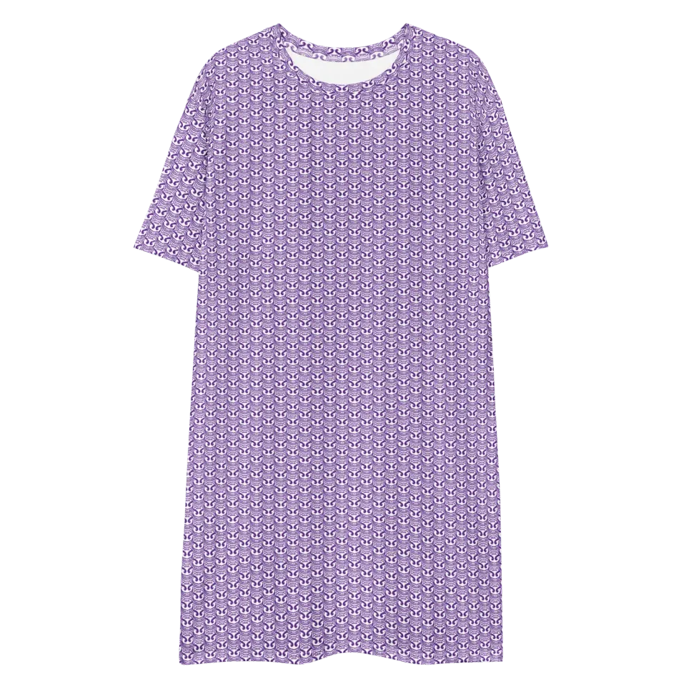 razel Face Motif T-shirt jurk oversize stretch