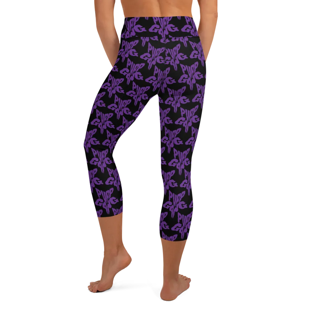 Razel Purp Gang Rock Star yoga capri legging stretch