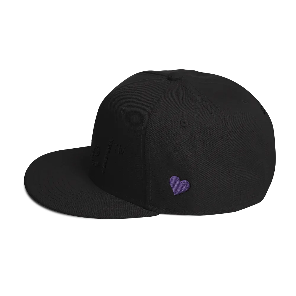 Razel Snapback pet zwart wolmix